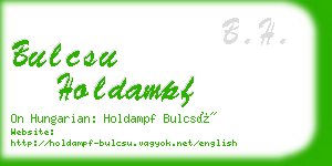 bulcsu holdampf business card